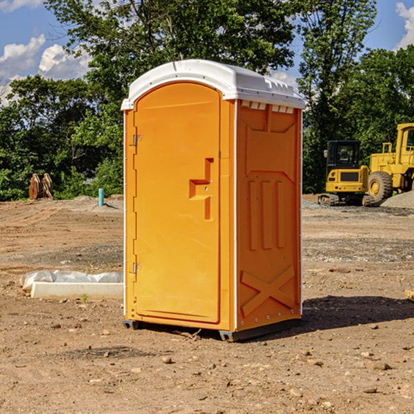 how often are the porta potties cleaned and serviced during a rental period in Delphos